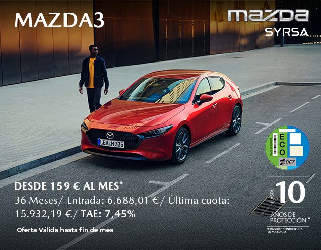 Mazda 3 desde 159€ al mes